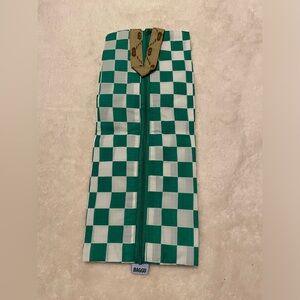 READ Baggu Medium 3D Zip in Deadstock Green Checkerboard